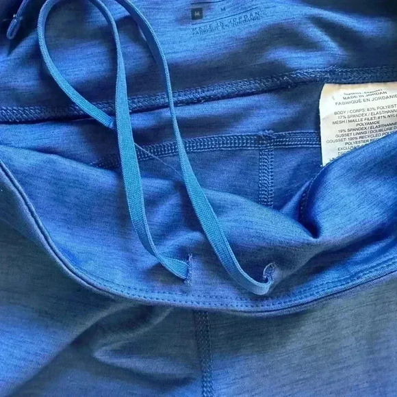 Women's Nike Fast Running Midrise Leggings Dri-Fit Drawstring Blue Size Medium - Picture 4 of 9